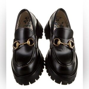 Gucci Women’s leather lug sole loafer